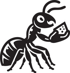 Carpenter Ant Vector | Black Ant Silhouette Clipart Illustration
