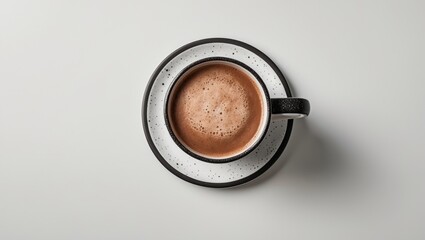 Isolated cup of hot chocolate on a white background