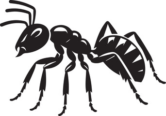 Carpenter Ant Vector | Black Ant Silhouette Clipart Illustration