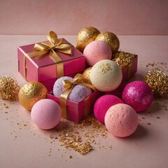 christmas gift boxes and decorations