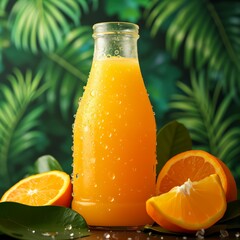 orange juice and fruits