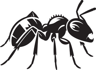 Carpenter Ant Vector | Black Ant Silhouette Clipart Illustration