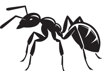Carpenter Ant Vector | Black Ant Silhouette Clipart Illustration