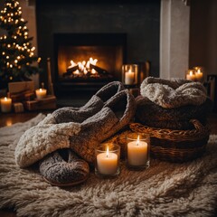 spa still life with candles