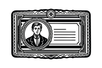 ID card frame corner design