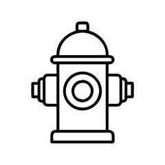 Fire hydrant vector icon drawing illustration design for safety and emergency services equipment use line art