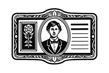 ID card frame corner design