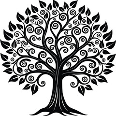 “Tree Silhouettes: Nature’s Shadows in Minimalist Beauty”