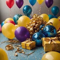 christmas gift boxes and decorations