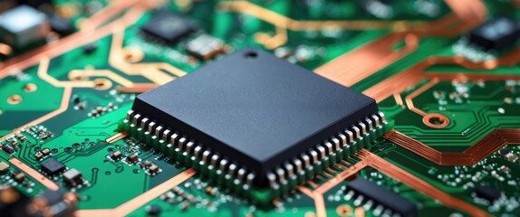 Obraz premium Detailed image of a microchip