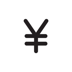 Yen currency symbol black icon Vector