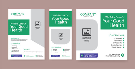 Medical healthcare and web banner template. promotion banner design for live business workshop. video cover for doctor. Dental clinic social media health service vector layout