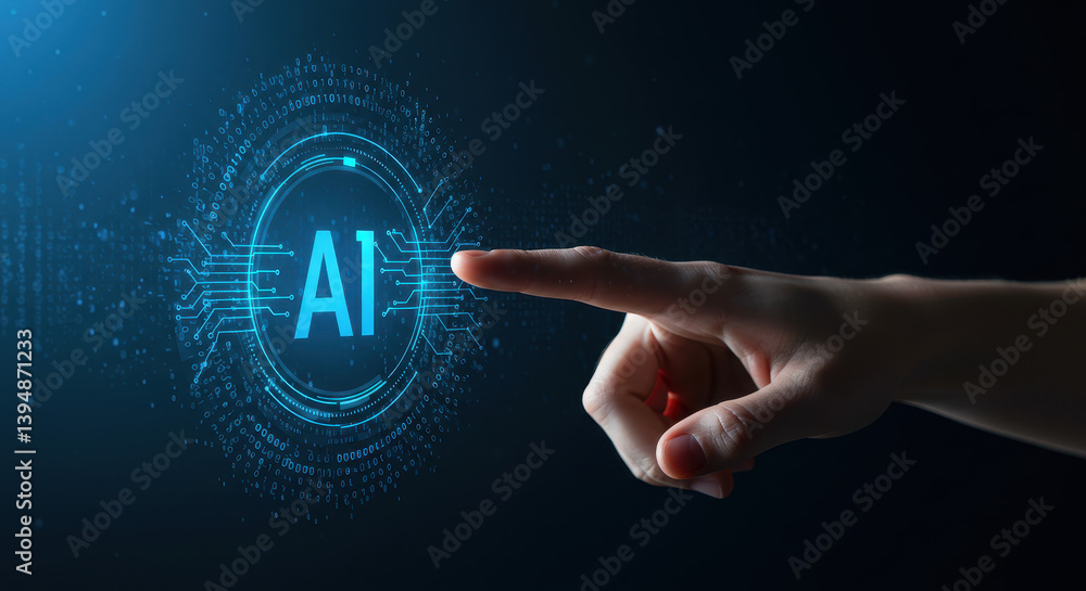 Poster ai touch: exploring the future of artificial intelligence, technology, and innovation with human int