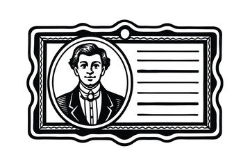 ID card frame corner design