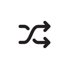 Shuffle arrows icon for random order Vector