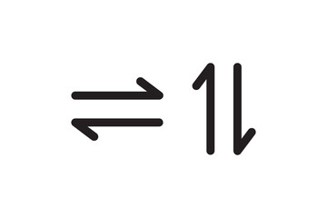 Obraz premium Horizontal and vertical exchange arrow icons Vector