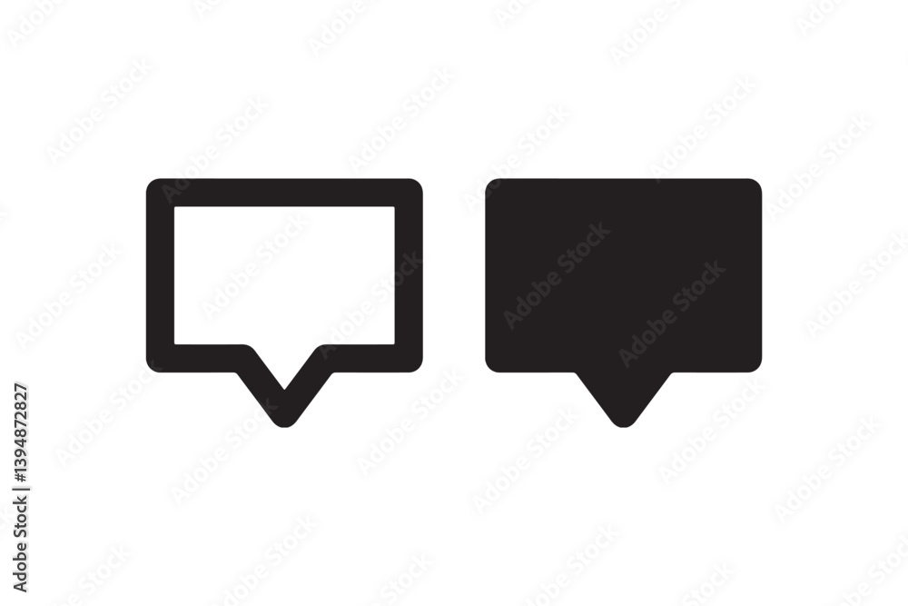 Poster chat bubble icon for messages and communication vector