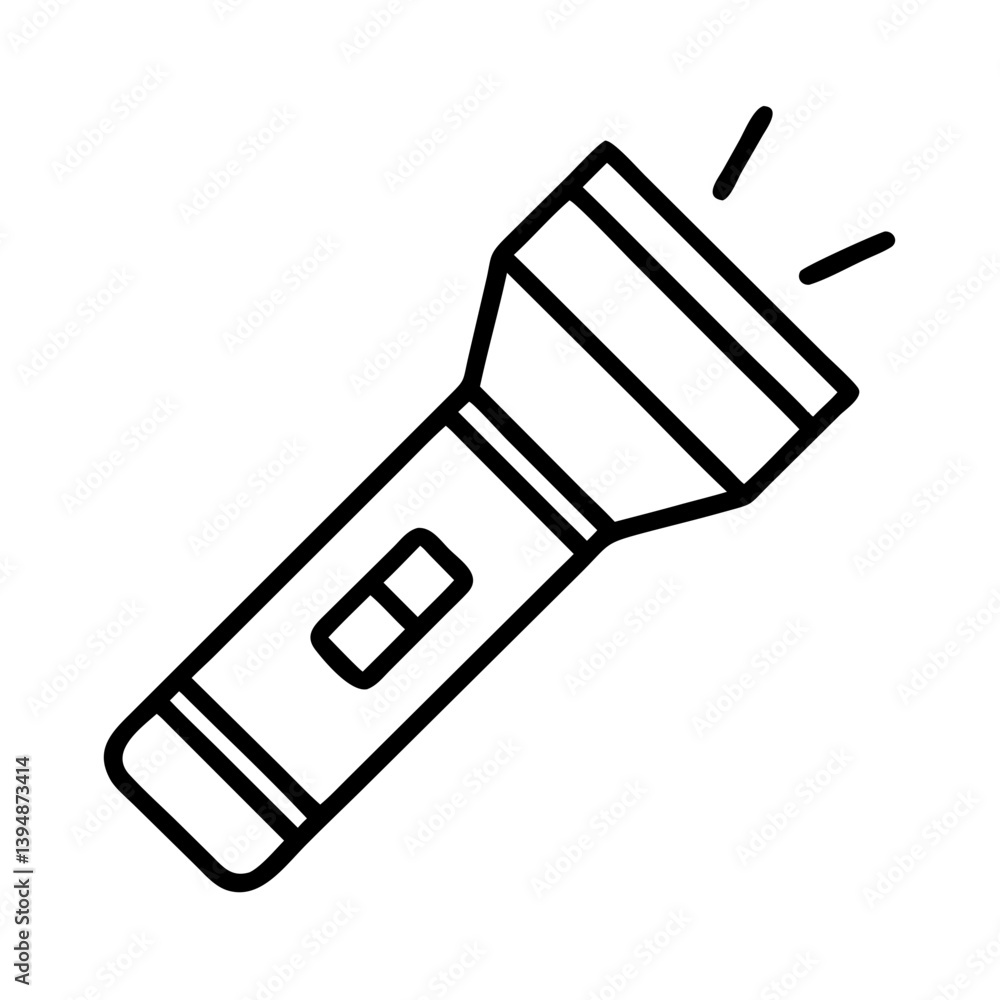 Poster find the best flashlight outline icon vector image for your next project download and use today free