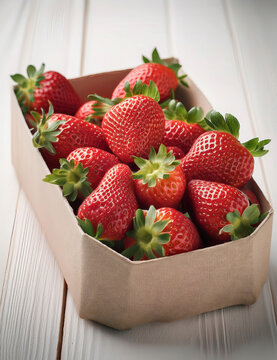 fraises dans un emballage en carton