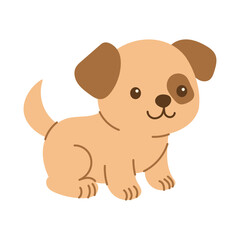 A cute little dog with a black spot on its head