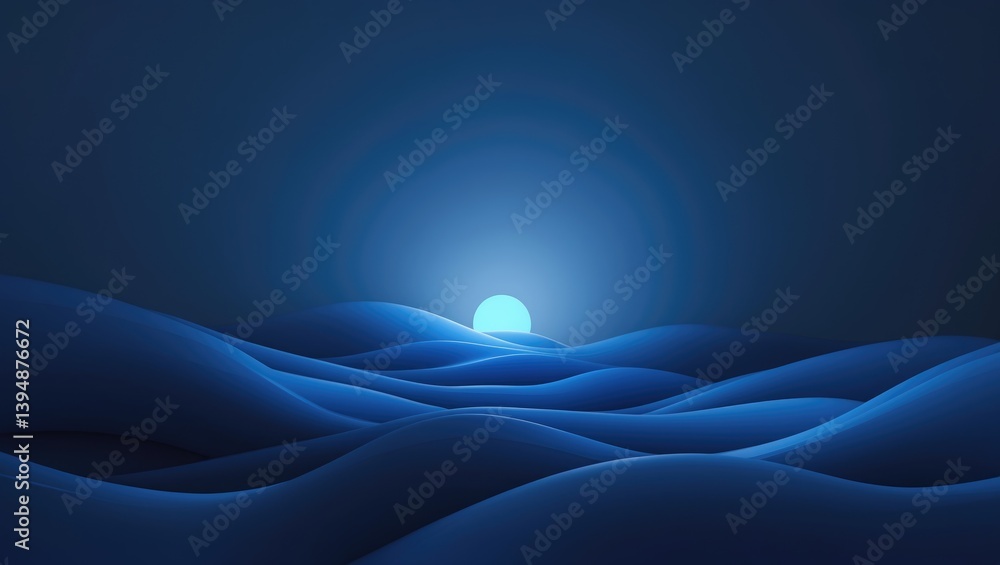 Poster blue gradient background with dark vignette effects