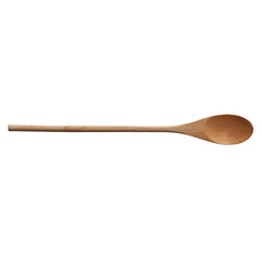 A wooden spoon, commonly used for cooking and stirring ingredients in various dishes.