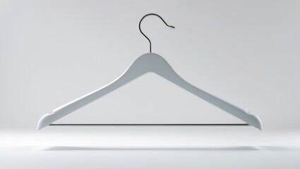 Clothes hanger set against a white backdrop