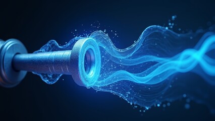 The data pulse of the light of technology