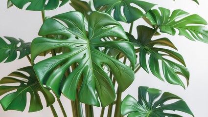 Homalomena leaves, Green foliage with white stems set against a background, featuring a clipping path