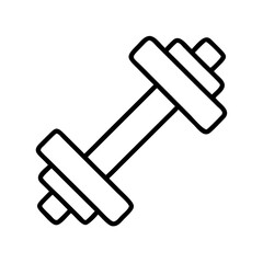 Dumbbell weight training fitness exercise gym workout bodybuilding strength training equipment vector icon graphic