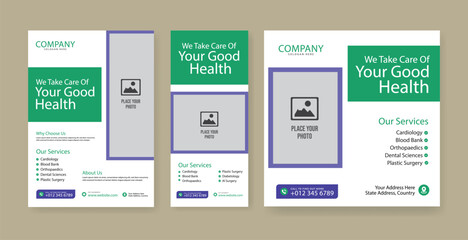medical healthcare service suitable for social media post feed square design for hospital clinic doctor and dentist business marketing ads banner template