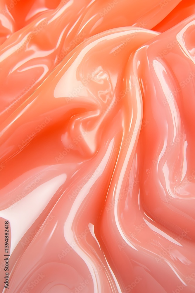 Poster vibrant coral and peach gradient background with satin glossy finish, clean and modern backdrop for 