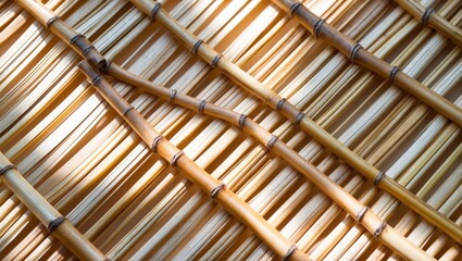 Bamboo Weave Texture Handcraft for Background