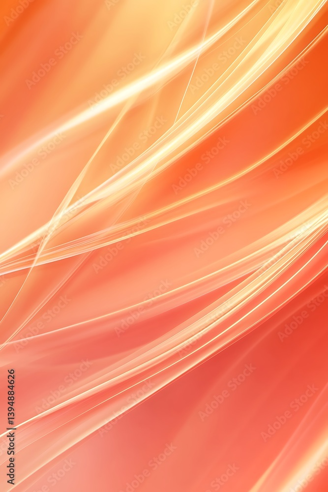 Poster smooth gradient backdrop shifting from coral to peach, featuring a glossy satin texture for a refine
