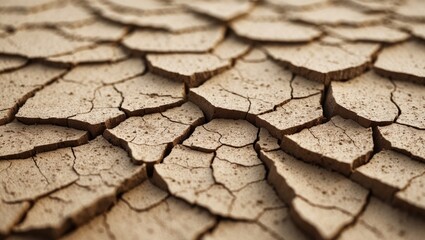 Texture of parched, fissured earth