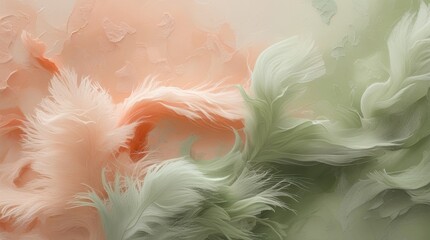 gentle abstract background, pastel feather waves, fantasy-inspired texture art
