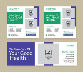 medical healthcare service suitable for social media post feed square design for hospital clinic doctor and dentist business marketing ads banner template