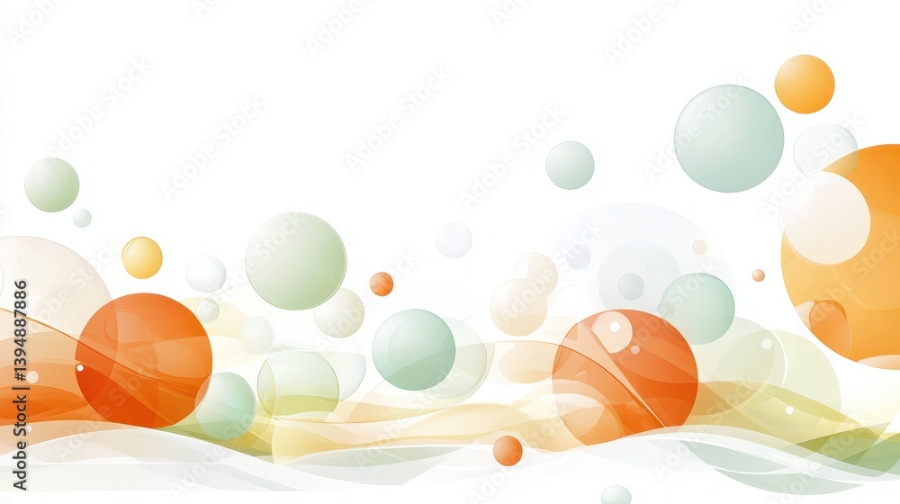 Poster mesmerizing abstract background, kaleidoscope of colorful bubbles in vibrant and artistic display