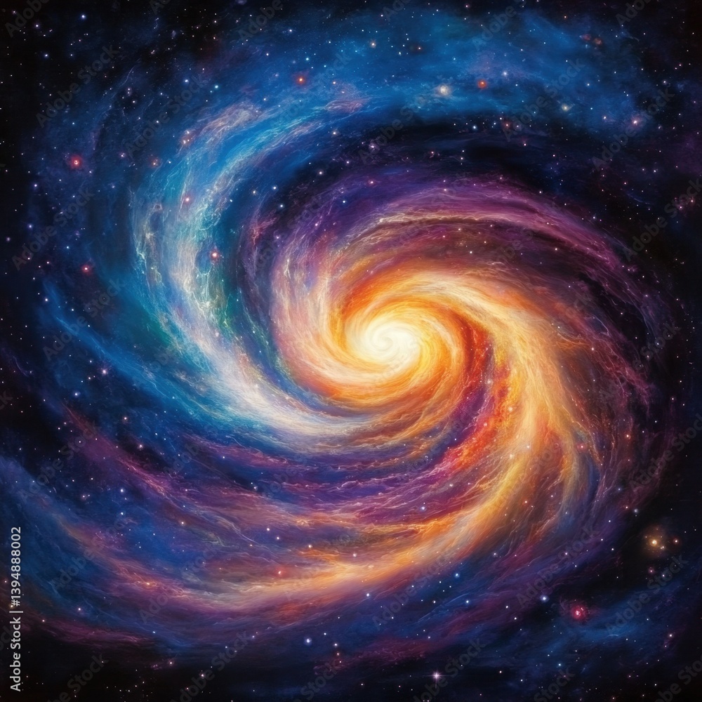 Aufkleber mesmerizing cosmic swirl of nebula clouds in deep space exploration with celestial stars and galacti