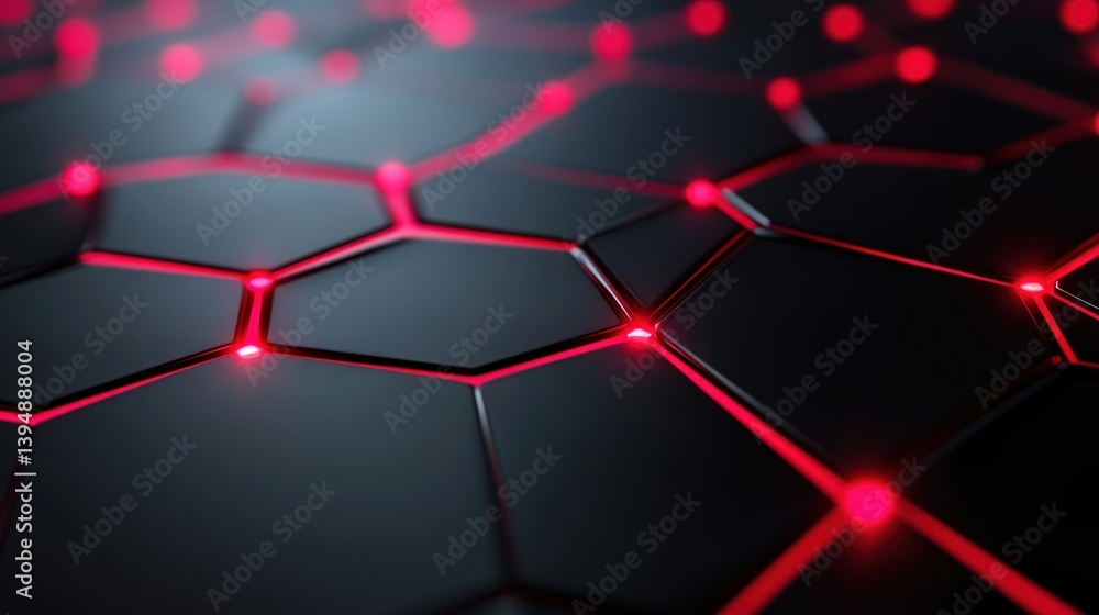 Aufkleber a dark abstract image featuring interconnected glowing elements