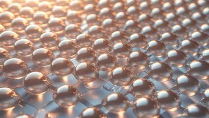 Fototapeta premium Zoomed-in image of bubble wrap