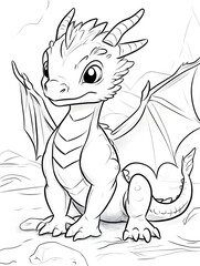 Dragon coloring page
