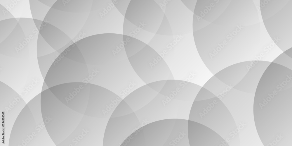 Wall mural abstract smooth white and gray overlap triangle gradient circle shapes layer geometric diamond techn