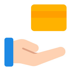 Hand credit card icon