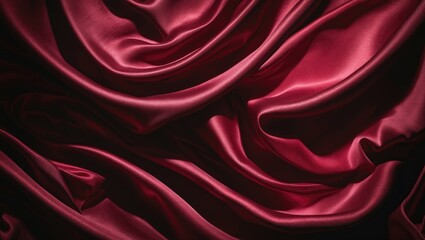 Obraz premium Sophisticated red silk curtain.