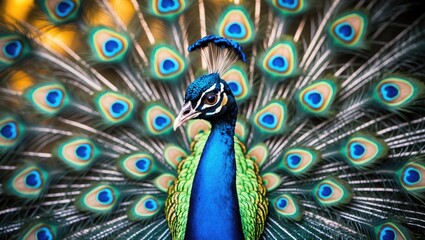 Obraz premium Refined multicolored peacock artwork