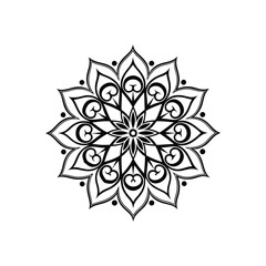 mandala abstract floral design
