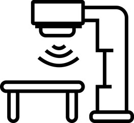 Microscope diagnostic machine icon – laboratory research, medical testing, health analysis system vector with transparent background