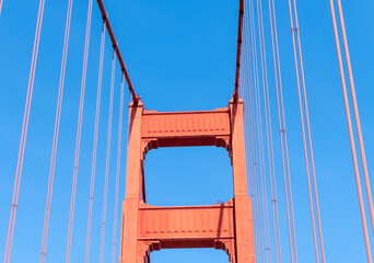golden gate red bridge in the sky San Francisco California