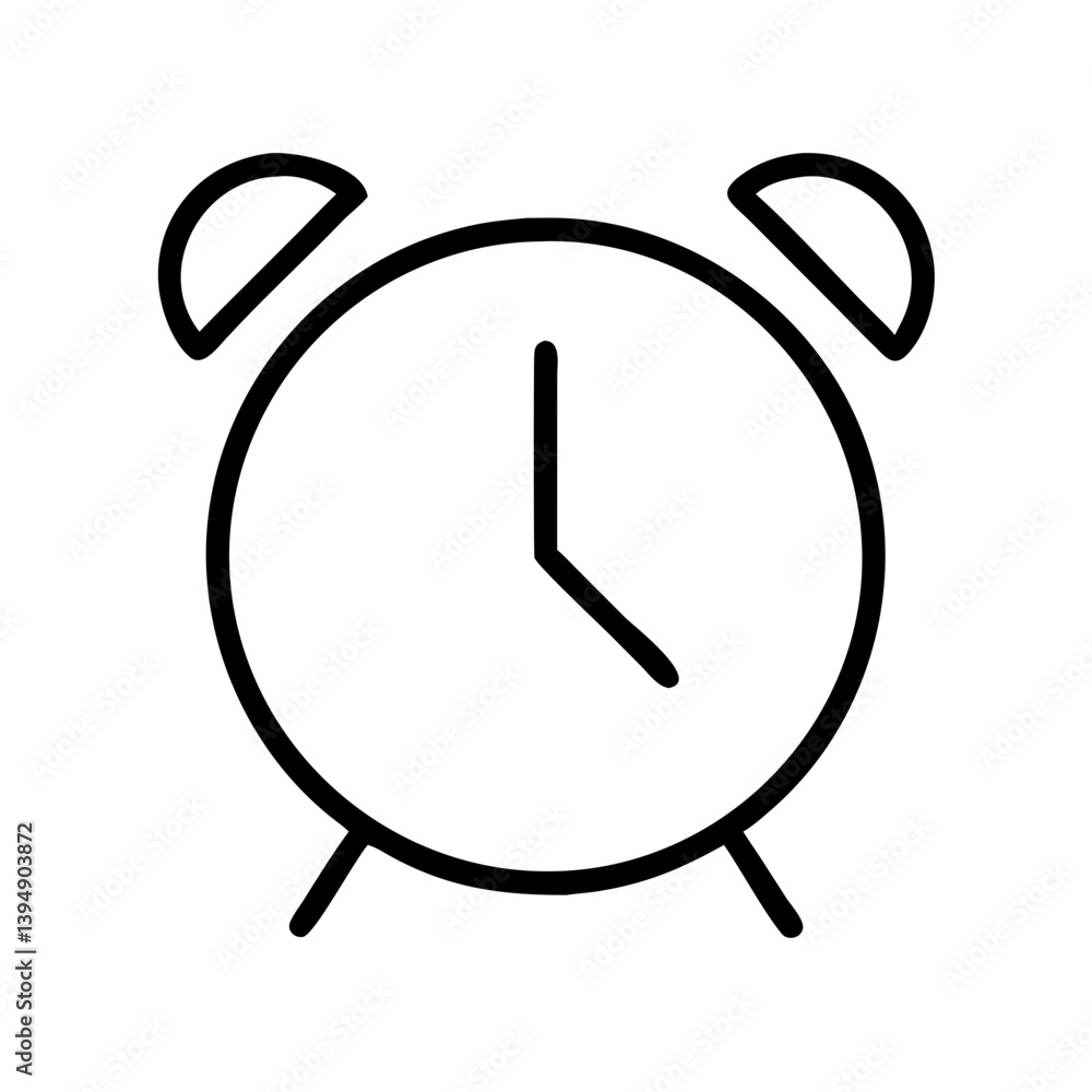 Poster alarm clock vector icon illustration time reminder wake up call deadline schedule appointment charac